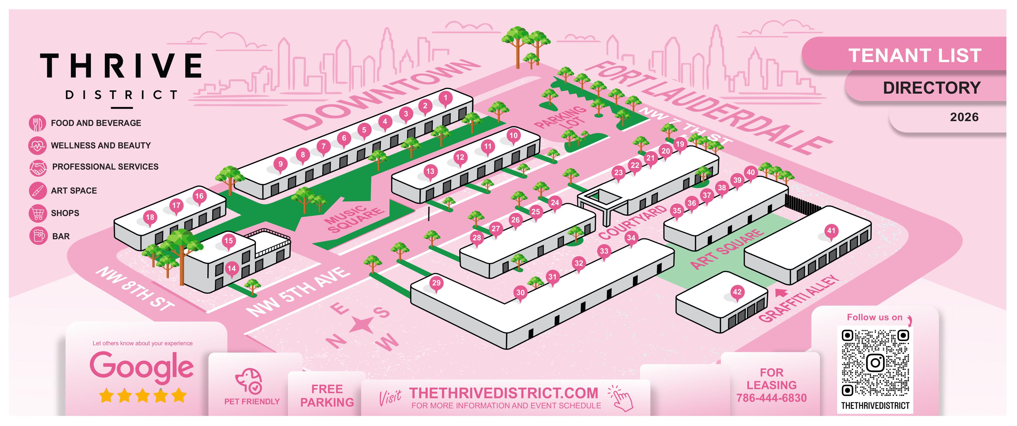2026 Thrive District tenant directory map