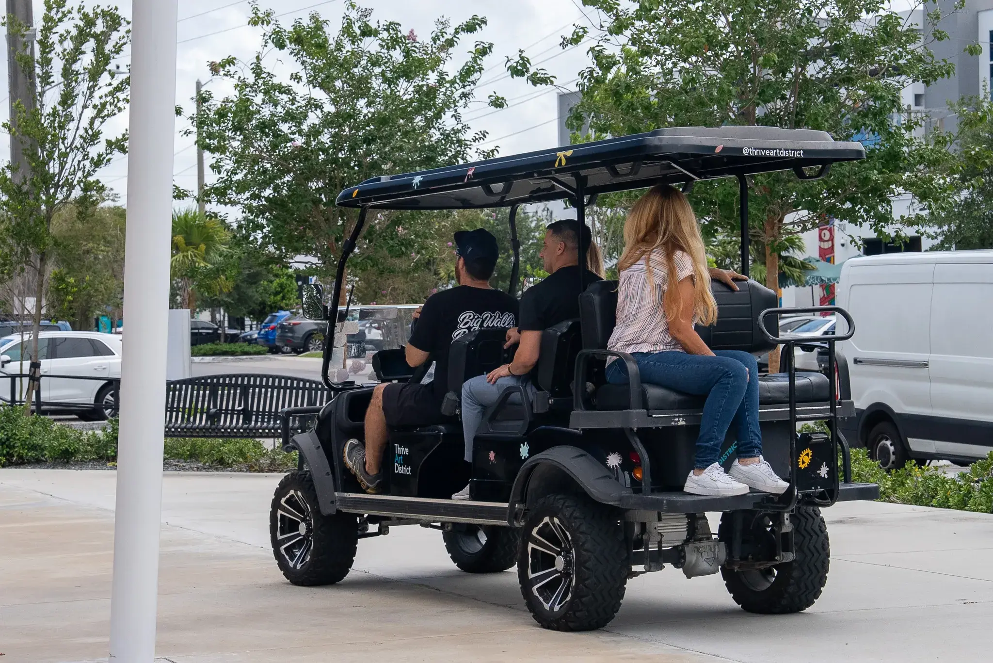 Buggy tour moving through Thrive District