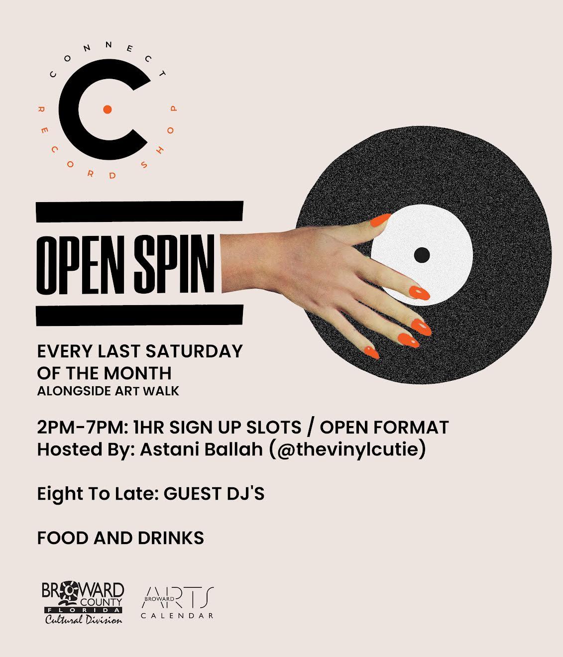 Open Spin / Art Walk flyer
