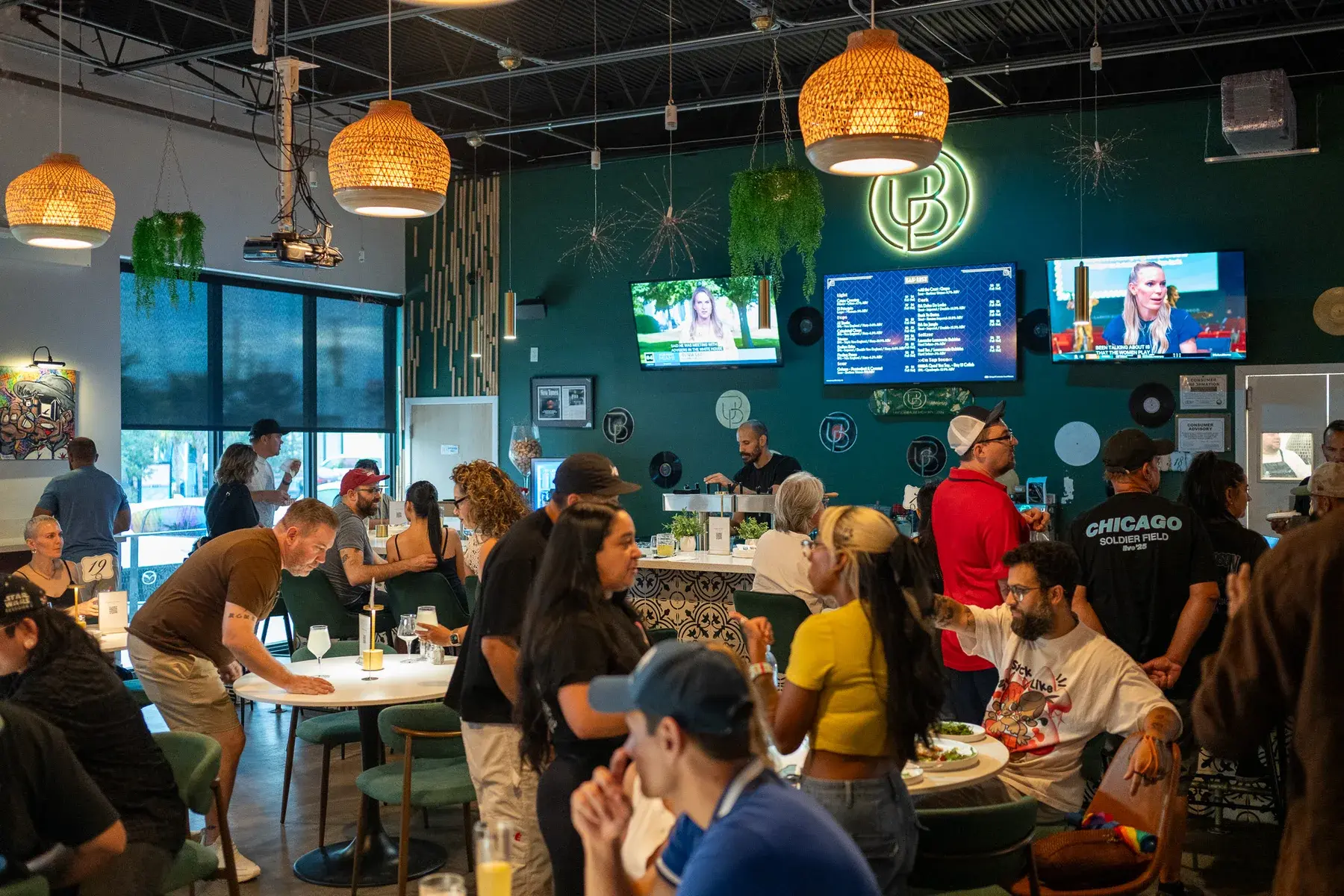 Guests filling a workshop and food event inside Thrive District