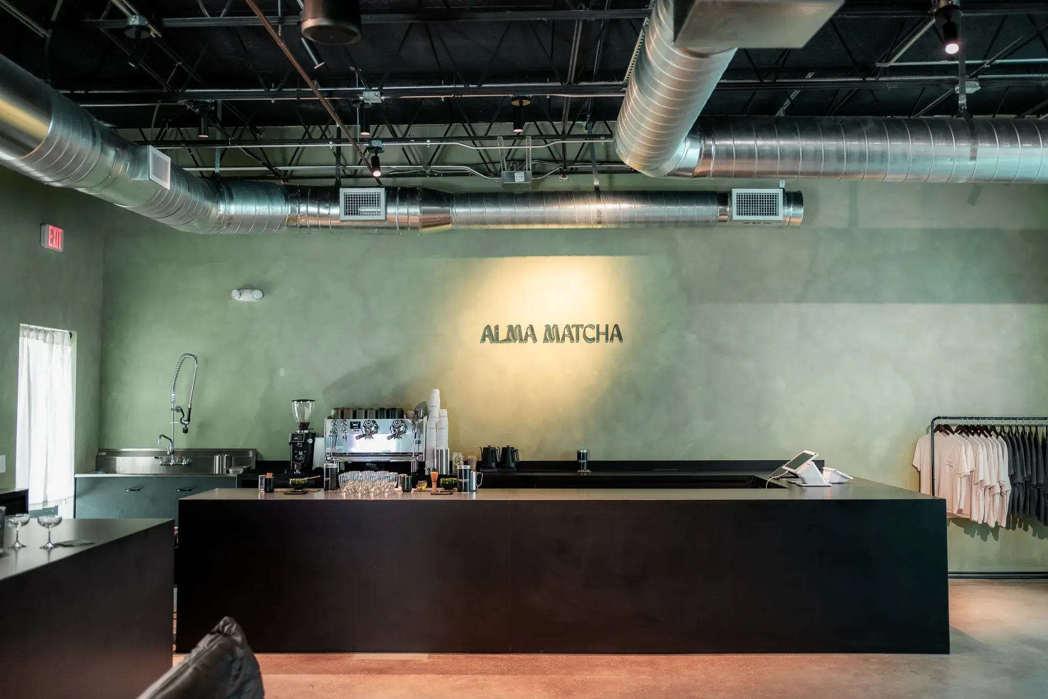Alma Matcha bar interior at Thrive District